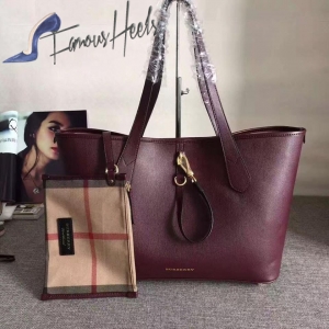 Burberry Medium Grainy Leather Tote Bag